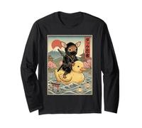 Ciervo Ninja Japón Vintage Japonés Ukiyo-e Arte Manga Larga