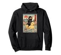 Ciervo Ninja Japón Vintage Japonés Ukiyo-e Arte Sudadera con Capucha