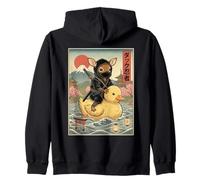 Ciervo Ninja Japón Vintage Japonés Ukiyo-e Arte Sudadera con Capucha
