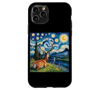 Ciervo Noche Estrellada Van Gogh Serene Bosque Animal Arte Carcasa para iPhone 11 Pro