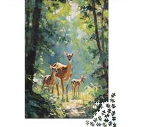 Ciervo Paquete De 1000 Piezas Ciervo Herd Papel Ecológico Personas Que Aman Entrenamiento Cerebral Fácil Limpiar Noche De Juegos En Familia 70x50cm/1000pcs