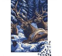 Ciervo Paquete De 1000 Piezas Snow Ciervo Herd Papel Ecológico Personas Que Aman Entrenamiento Cerebral Portátil Desafiante Y Divertido 70x50cm/1000pcs