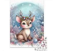 Ciervo Paquete De 1000 Piezas Winter Fawn Papel Ecológico Personas Que Aman Entrenamiento Cerebral Fácil Limpiar Noche De Juegos En Familia 38x26cm/1000pcs