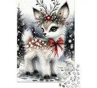 Ciervo Paquete De 1000 Piezas Xmas ReinCiervo Papel Ecológico Entrenamiento Cerebral Noche De Juegos En Familia Fácil Limpiar Horas Entretenimiento 70x50cm/1000pcs