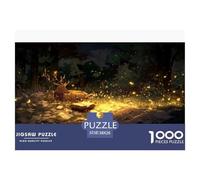 Ciervo Puzzles 1000 Piezas Juego De Reto Juguete Adultos Y Más De 12 Años Bosque de Luciérnagas Puzzle Diversión Familiar Reto EduGatoivo Tiempo Libre Regalo Decoración Hogar 38x26cm/1000pcs
