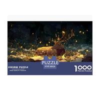 Ciervo Puzzles 1000 Piezas Juego De Reto Juguete Adultos Y Niños Bosque de Luciérnagas Puzzle Imposible Reto EduGatoivo Ejercicio Cerebral Regalo Decoración Hogar 38x26cm/1000pcs