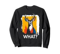 Ciervo ¿Qué? Ciervo Meme Ciervo Divertido Dicho Animal Sudadera