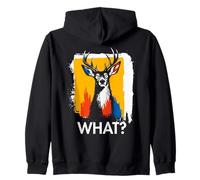 Ciervo ¿Qué? Ciervo Meme Ciervo Divertido Dicho Animal Sudadera con Capucha