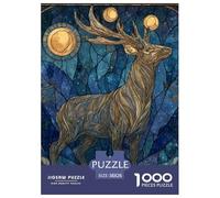Ciervos 1000 Piezas Rompecabezas Juego De Familia Clásico Vida Silvestre Puzzles Bonita Decoración Rompecabezas para Regalos De Viaje, Presente 38x26cm/1000pcs