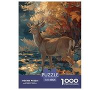 Ciervos 1000 Piezas Rompecabezas Juego De Familia Creativo Vida Silvestre Puzzle Bonita Decoración Rompecabezas para Adultos Y Niños 38x26cm/1000pcs