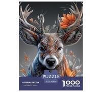 Ciervos 1000 Piezas Rompecabezas Juego De Familia Creativo Vida Silvestre Puzzle Juego De Desafío Único para Regalos De Viaje, Presente 70x50cm/1000pcs
