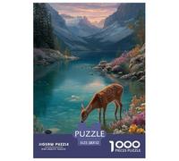 Ciervos 1000 Piezas Rompecabezas Juego De Familia Impresionante Vida Silvestre Puzzles Desafío De Color para Regalos De Viaje, Presente 52x38cm/1000pcs