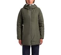 Ciesse Piumini Kalie CFWC10605 - Plumífero largo con capucha para mujer, color verde militar reversible, verde militar, 48 Tall