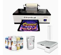Ciezeical Paquete de impresora DE Ship DTF R1390 Viene con tinta resistente al horno (YKMC+W) y polvo para satisfacer sus necesidades de impresión. Es una gran opción para principiantes y aficionados