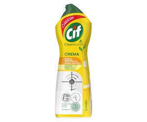 CIF Crema Limpiadora Limón | Potente Limpiador de Superficies Multiusos Baño y Cocina | Con Fórmula Partículas de Limpieza 100% Naturales | Elimina el 100% de la Suciedad más Dificil. 750 ml.