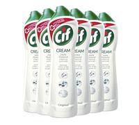 Cif Limpiador de superficies multiusos original en crema enriquecido con un aroma fresco del océano hecho con partículas de limpieza 100% naturales para una limpieza suave y confiable, Multi Buy 6