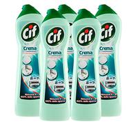 Cif - Limpiador en crema con lejía y micropartículas, 5 frascos de 500 ml, 5 unidades