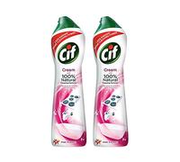Cif Limpiador multiusos con crema y microcristales de flores rosas, 500 ml, paquete de 2