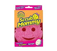 Cif Scrub Mommy - Esponja de limpieza de doble cara + esponja, sin arañazos, multiusos, para lavar platos y limpieza del hogar, almohadilla de fregar con textura flexible y resistente al olor para