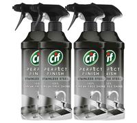 Cif Spray especializado en acero inoxidable científicamente diseñado para eliminar la suciedad persistente para un brillo 100% sin rayas en las superficies de acero inoxidable, paquete de 4 unidades