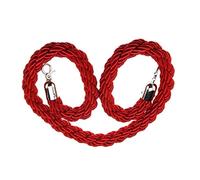 CIFIEXUE Cuerda para Barrera de Colas, 1/1,5/2/2,5/3,0 M, Cuerda de Poste Trenzada con Mosquetones Plateados para Postes, Separadores de Colas Y Control de Multitudes en Hoteles, 2,8 cm (Color: Rojo,