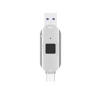 Cifrado rápido de unidad flash USB 3.0, especialmente diseñado para dispositivos iOS, adecuado para iPhone 15/15 Pro/Android/MAC, cifrado completo de huellas dactilares 64G