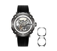 CIGA Design - Reloj automático para Hombre - Serie M, Magician Caja Desmontable de Titanio Correa de Caucho fluorado con Cristal de Zafiro Relojes para Hombres y Mujeres con Caja de 3 Formas