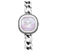 CIGA Design Relojes Mujer Cuarzo Colección Aglaia, Esfera Nácar Rosa, Manecillas Luminosas, Cadena Cubana, Cierre Magnético