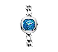 CIGA Design Relojes Mujer Cuarzo Colección Aglaia, Esfera Ópalo, Manecillas Luminosas, Cadena Cubana, Cierre Magnético