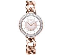 CIGA Design Sparkle Reloj Automático de Lujo para Mujer con Esfera de Nácar y Bisel con Piedras, Oro Rosa o Plata, Correa de Cuero o Metálica de Eslabones (Oro Rosa con Correa Metálica de Eslabones)