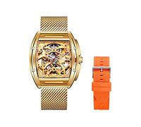 CIGA Design Z Series Reloj mecánico automático para Hombres Reloj Dorado con Lente de Zafiro en Forma de Barril Reloj para Hombres de Moda empresarial