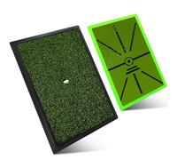 CIGAA Alfombrilla de golf para entrenamiento, 2 alfombrillas de golf reemplazables para práctica de entrenamiento de golpeo para analizar la trayectoria de swing, detección de retroalimentación, bateo