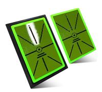 CIGAA Alfombrilla de golf para entrenamiento, 2 alfombrillas de golf reemplazables para práctica de entrenamiento de golpeo para analizar la trayectoria de swing, detección de retroalimentación, bateo