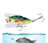 Cigada simulando señuelos de pescado, Cebo de cigarro falso, Tackle realista con un atractivo, Baños de atractivo de agua dulce, Accesorios de equipo de para agua salada, al aire libre, Agua