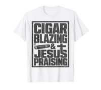 Cigar Blazing & Jesús alabando al Entusiasta Cristiano del cigarro Camiseta