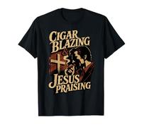 Cigar Blazing & Jesús alabando al Entusiasta Cristiano del cigarro Camiseta