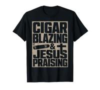Cigar Blazing & Jesús alabando al Entusiasta Cristiano del cigarro Camiseta