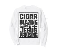 Cigar Blazing & Jesús alabando al Entusiasta Cristiano del cigarro Sudadera