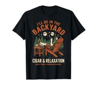 Cigar Lover Ill Be In The Backyard Funny Smoker Camiseta