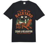 Cigar Lover Ill Be In The Backyard Funny Smoker Comfort Colors Adult Heavyweight T-Shirt
