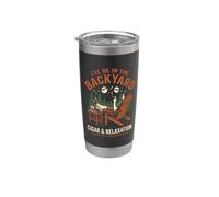 Cigar Lover Ill Be In The Backyard Funny Smoker Vaso térmico de acero inoxidable de doble pared