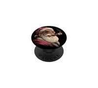 Cigar Santa Claus Busca Fumar Navidad PopSockets PopGrip Adhesivo