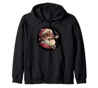 Cigar Santa Claus Busca Fumar Navidad Sudadera con Capucha