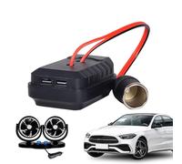 -Cigare Puerto USB 18-21V - Adaptador de doble puerto USB | Portátil Camping Road Trip Moto Camión Viajes al Aire Libre Conducción