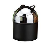Cigarette Ashtrays with Lid,metal Hidden Ashtray ( Black)