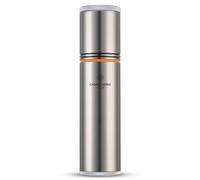 CIGARLOONG - Caja de cigarros portátil para cigarros de viaje sellada de acero inoxidable con humidificador (color gris)