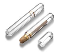CIGARLOONG Humidor portátil para puros, tubo transparente para puros, estuche de viaje con tapa, 1 unidad
