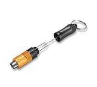 CIGARLOONG Perforadora de cigarros de acero inoxidable 4 en 1, herramienta integrada para mejorar la extracción y soporte para puros, multiherramienta portátil para hombres (negro y dorado)