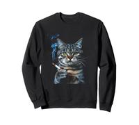 Cigarrillo Gato Meme Fumando Gatito Gen Z Estética Humor Adulto Sudadera
