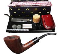 Cigarrillo tabaco fumar en pipa kits accesorios con 3-en-1 raspador tuberías, 2 golpeadores Cork, 10 limpiadores pipa, 2 bola de metal, 2 de 9 mm tubería filtros, cepillo combustión + tubo soporte